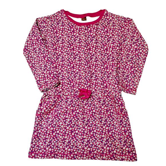 Tea Collection Ditsy Drawstring Dress Size 7 - Picture 1 of 5